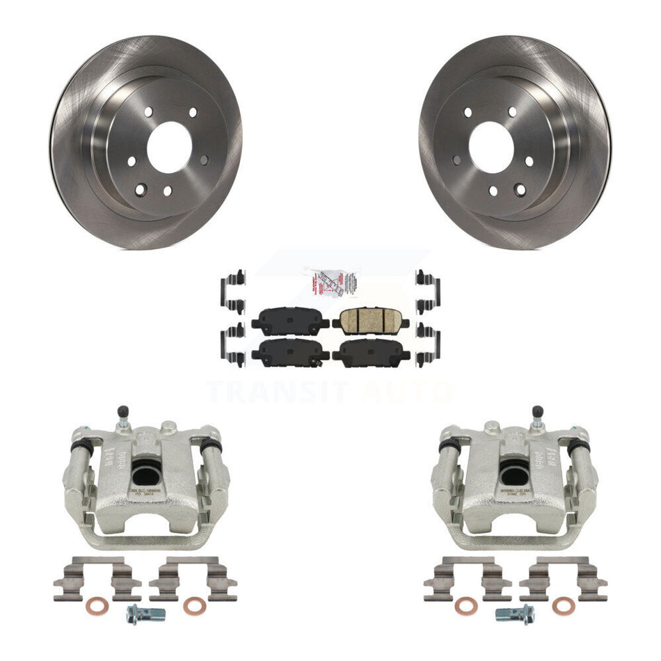 Rear Disc Brake Caliper Rotors And Ceramic Pads Kit For Nissan Rogue Sport LEAF KC8-100690N by Transit Auto