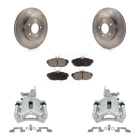 Rear Disc Brake Caliper Rotors And Semi-Metallic Pads Kit For Ford Mustang KC8-100691P