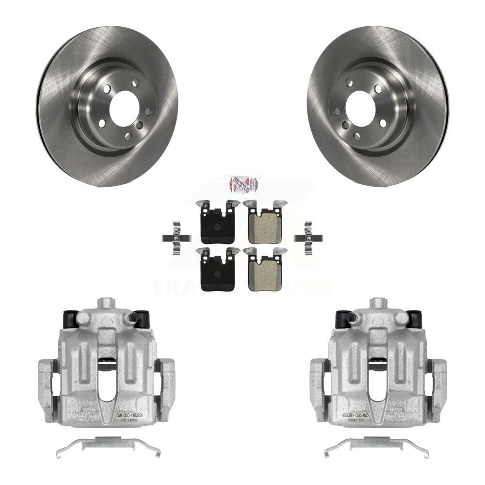 Rear Disc Brake Caliper Rotors And Semi-Metallic Pads Kit For BMW 328i KC8-100693N