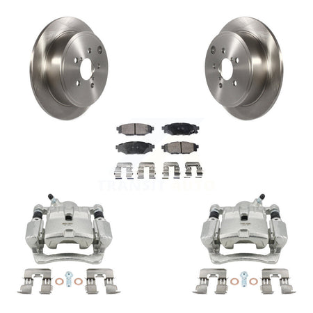 Rear Disc Brake Caliper Rotors And Semi-Metallic Pads Kit For Subaru WRX KC8-100694P
