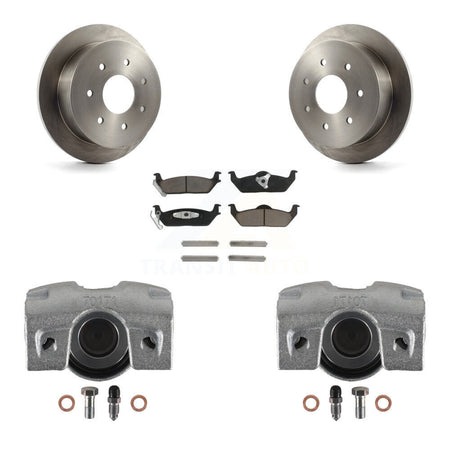 Rear Disc Brake Caliper Rotors And Ceramic Pads Kit For 2004 Ford F-150 With 7 Lug Wheels KC8-100695C by Transit Auto