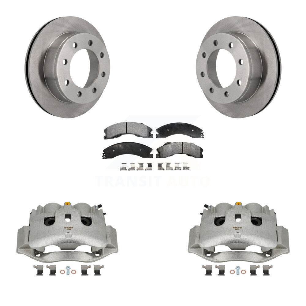 Rear Disc Brake Caliper Rotors And Semi-Metallic Pads Kit For Chevrolet Express 4500 KC8-100695P