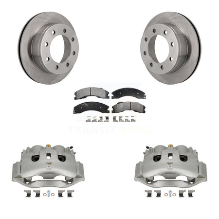 Rear Disc Brake Caliper Rotors And Semi-Metallic Pads Kit For Chevrolet Express 4500 KC8-100695P