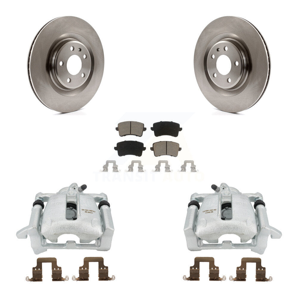 Rear Disc Brake Caliper Rotors And Ceramic Pads Kit For 2012 Audi A5 Quattro With 330mm Diameter Rotor KC8-100697C by Transit Auto