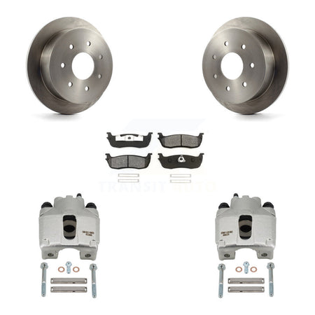 Rear Disc Brake Caliper Rotors And Semi-Metallic Pads Kit For Ford F-250 HD KC8-100699S