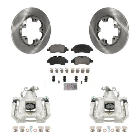 Rear Disc Brake Caliper Rotors Semi-Metallic Pad Kit For Ford Transit-250 Transit-150 HD KC8-100700N