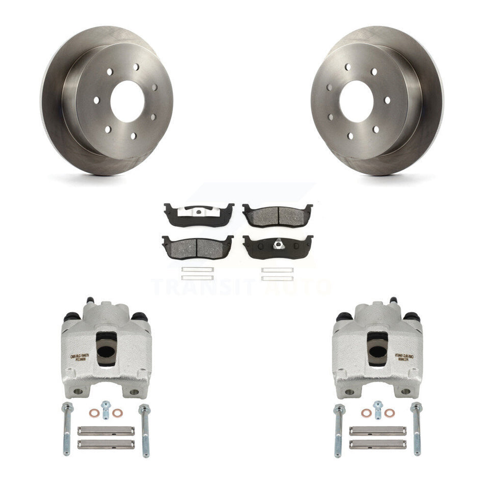 Rear Disc Brake Caliper Rotors And Semi-Metallic Pads Kit For Ford F-250 HD KC8-100700S