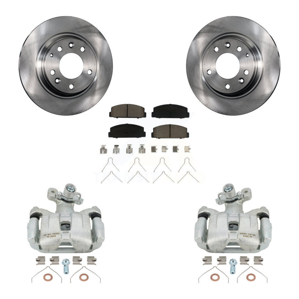 Rear Disc Brake Caliper Rotors And Ceramic Pads Kit For 2003-2005 Mazda 6 KC8-100701C by Transit Auto