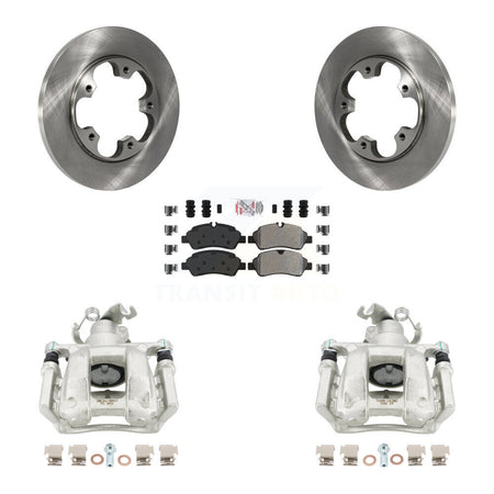 Rear Disc Brake Caliper Rotors Semi-Metallic Pad Kit For Ford Transit-250 Transit-150 HD KC8-100701N