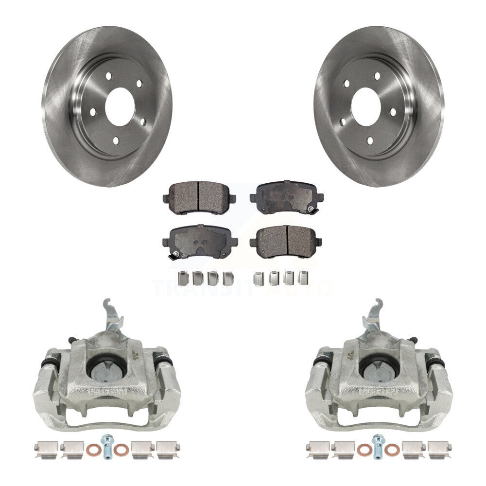 Rear Disc Brake Caliper Rotors And Semi-Metallic Pads Kit For 2009-2011 Dodge Journey KC8-100701P