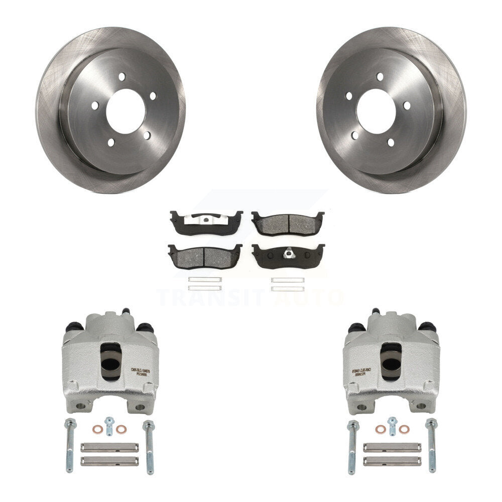 Rear Disc Brake Caliper Rotors And Semi-Metallic Pads Kit For Lincoln Blackwood KC8-100701S