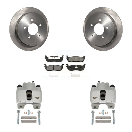 Rear Disc Brake Caliper Rotors And Semi-Metallic Pads Kit For Lincoln Blackwood KC8-100701S