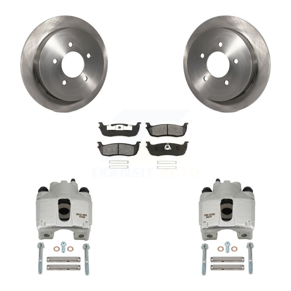 Rear Disc Brake Caliper Rotors And Semi-Metallic Pads Kit For Lincoln Blackwood KC8-100701S
