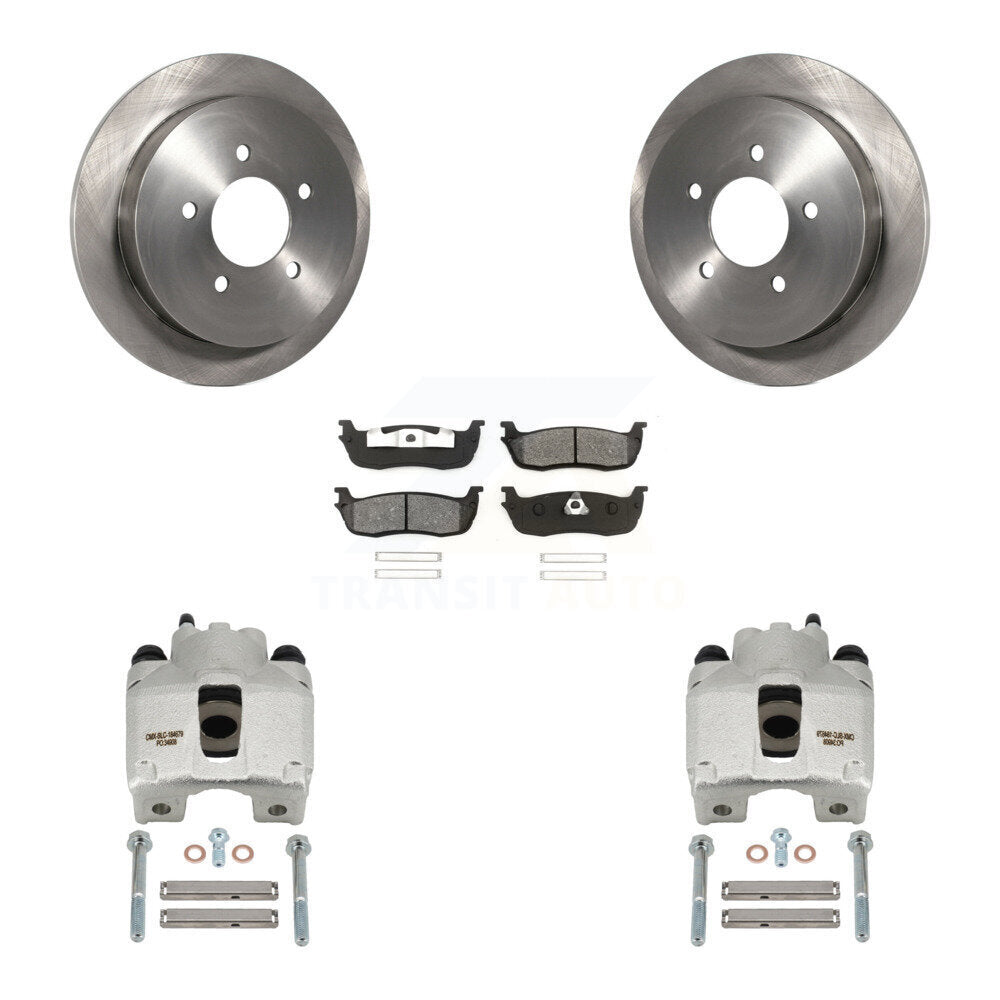 Rear Disc Brake Caliper Rotors And Semi-Metallic Pads Kit For Lincoln Blackwood KC8-100702S