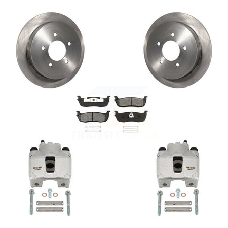 Rear Disc Brake Caliper Rotors And Semi-Metallic Pads Kit For Lincoln Blackwood KC8-100702S