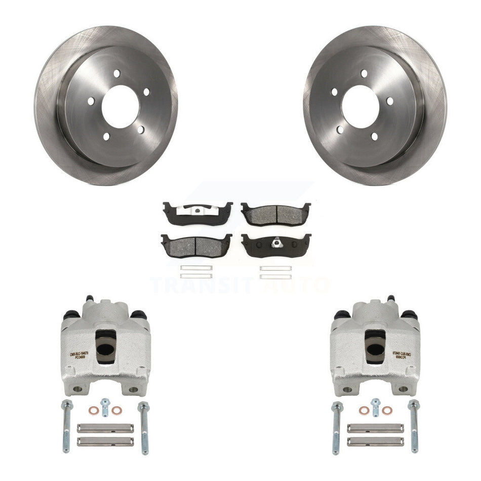 Rear Disc Brake Caliper Rotors And Semi-Metallic Pads Kit For Lincoln Blackwood KC8-100702S
