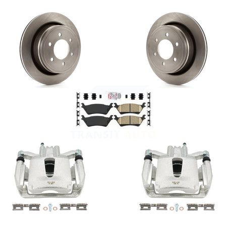 Rear Disc Brake Caliper Rotors And Ceramic Pads Kit For Ford F-150 KC8-100704N by Transit Auto