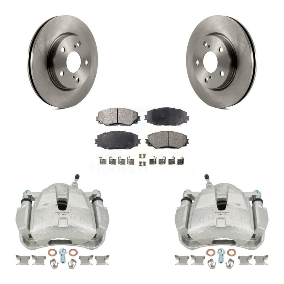 Front Disc Brake Caliper Rotors And Ceramic Pads Kit For Toyota RAV4 KC8-100704T