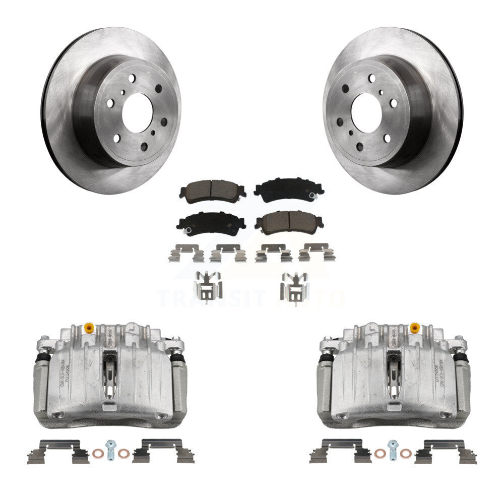 Rear Brake Caliper Rotor Ceramic Pad Kit For 07 GMC Sierra 1500 Classic With 7200 Lb GVW KC8-100705C