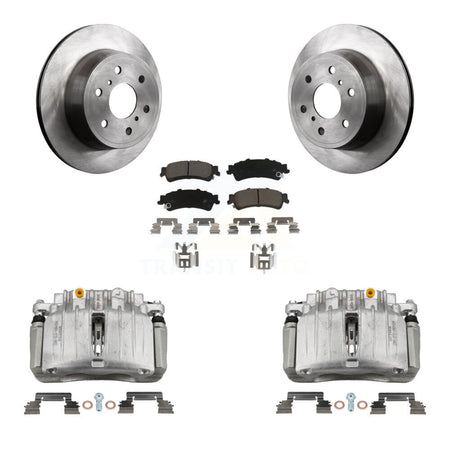 Rear Brake Caliper Rotor Ceramic Pad Kit For 07 GMC Sierra 1500 Classic With 7200 Lb GVW KC8-100705C