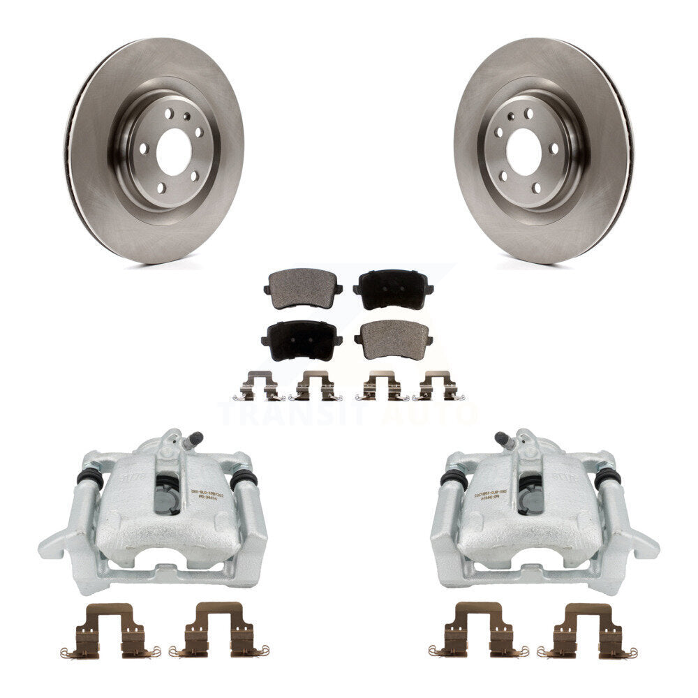 Rear Disc Brake Caliper Rotors And Semi-Metallic Pads Kit For 2012 Audi A5 Quattro With 330mm Diameter Rotor KC8-100705P by Transit Auto