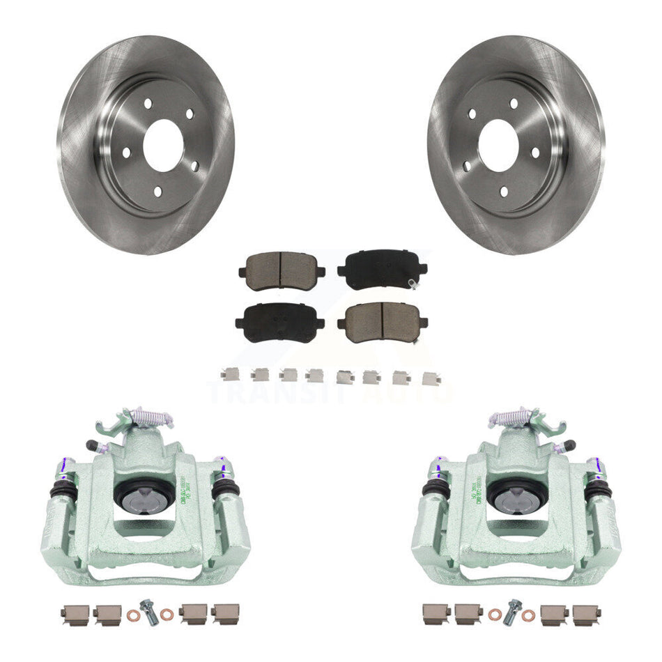 Rear Disc Brake Caliper Rotors And Ceramic Pads Kit For Chrysler Town & Country Dodge Grand Caravan Volkswagen Routan Ram C/V KC8-100706C