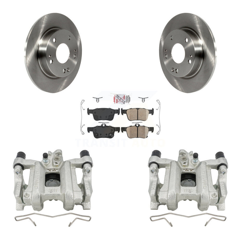 Rear Disc Brake Caliper Rotors And Ceramic Pads Kit For Honda Civic KC8-100706N