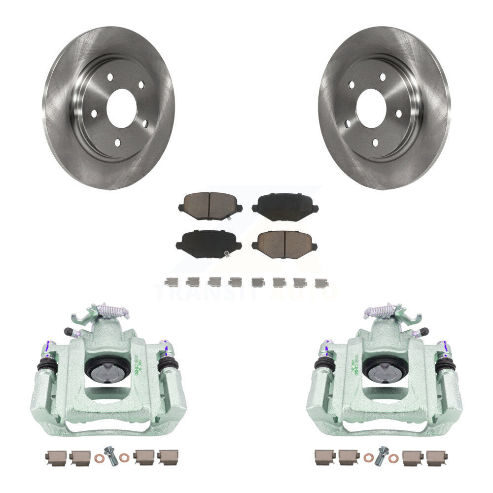 Rear Disc Brake Caliper Rotors And Ceramic Pads Kit For Ram C/V KC8-100708C