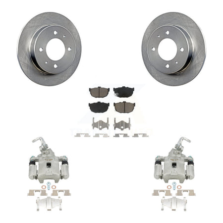 Rear Disc Brake Caliper Rotors And Ceramic Pads Kit For Hyundai Elantra KC8-100709C by Transit Auto