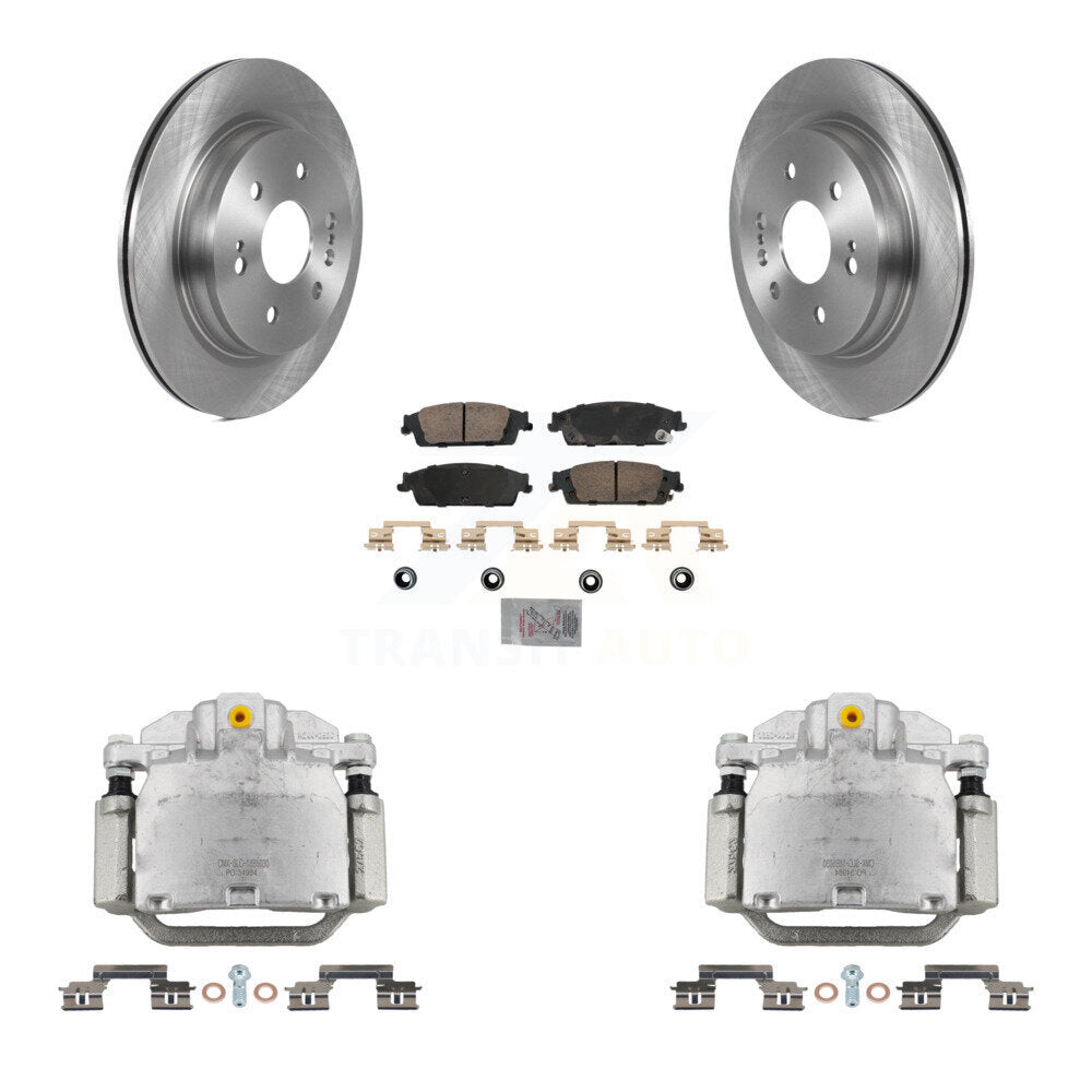 Rear Brake Caliper Rotor Ceramic Pad Kit For 2019 Chevrolet Silverado 1500 LD GMC Sierra KC8-100710N