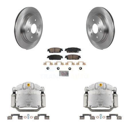Rear Brake Caliper Rotor Ceramic Pad Kit For 2019 Chevrolet Silverado 1500 LD GMC Sierra KC8-100710N