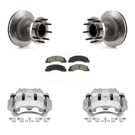 Front Disc Brake Caliper Rotors And Semi-Metallic Pads Kit For Ford F-350 Super Duty KC8-100710S