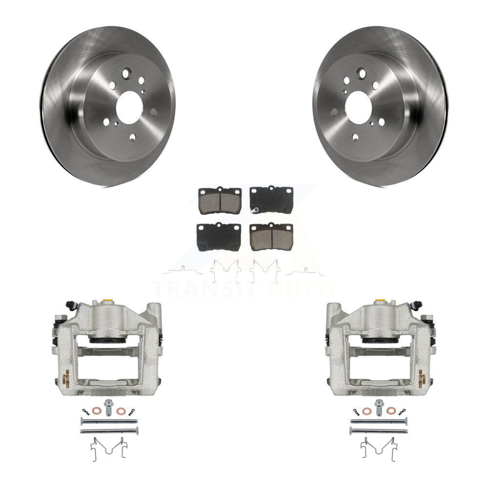 Rear Disc Brake Caliper Rotor & Ceramic Pad Kit For Lexus IS350 GS350 GS450h GS430 GS460 KC8-100711C