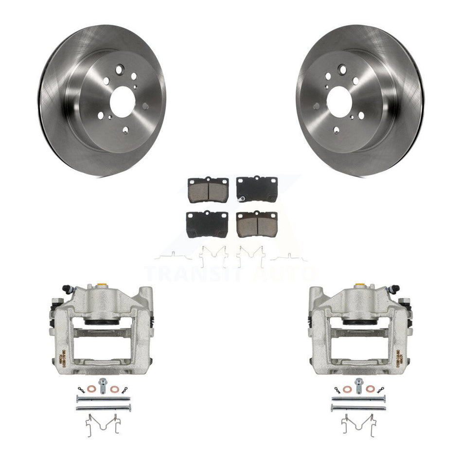 Rear Disc Brake Caliper Rotor & Ceramic Pad Kit For Lexus IS350 GS350 GS450h GS430 GS460 KC8-100711C