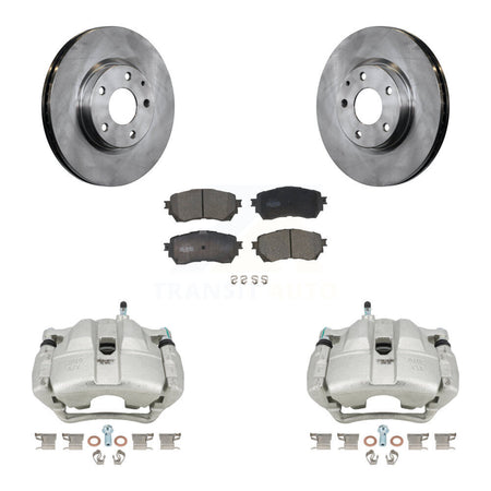 Front Disc Brake Caliper Rotors And Ceramic Pads Kit For Mazda 6 KC8-100711T