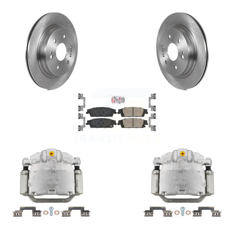 Rear Brake Caliper Rotor Ceramic Pad Kit For 2019 Chevrolet Silverado 1500 LD GMC Sierra KC8-100712N