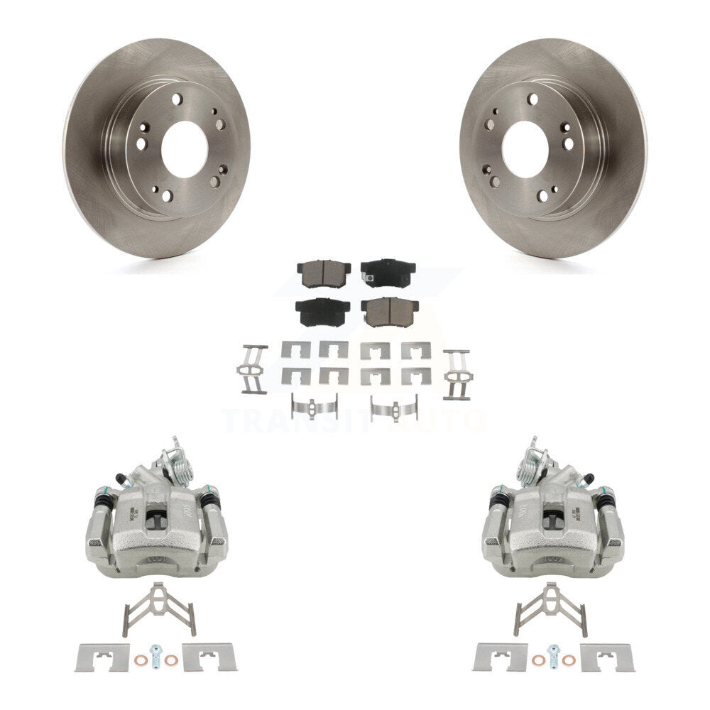 Rear Disc Brake Caliper Rotors And Ceramic Pads Kit For Honda Accord Acura TSX KC8-100713C