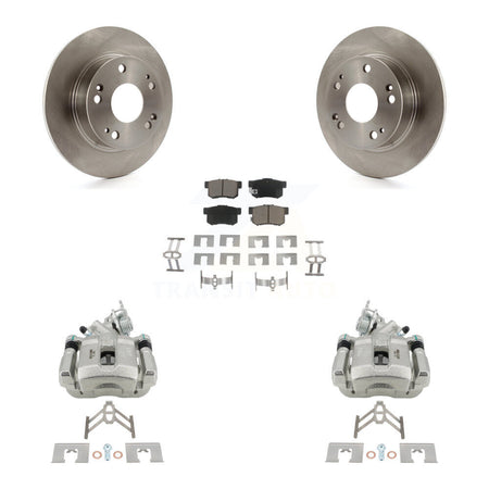 Rear Disc Brake Caliper Rotors And Ceramic Pads Kit For Honda Accord Acura TSX KC8-100713C