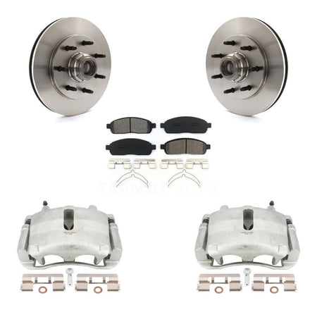 Front Disc Brake Caliper Rotors And Semi-Metallic Pads Kit For 2004 Ford F-150 RWD With 7 Lug Wheels 11th Digit Of Vin Is C KC8-100716S by Transit Auto