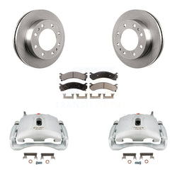 Front Disc Brake Caliper Rotors And Ceramic Pads Kit For Chevrolet Express 3500 GMC Silverado Savana Sierra Classic 4500 KC8-100716T