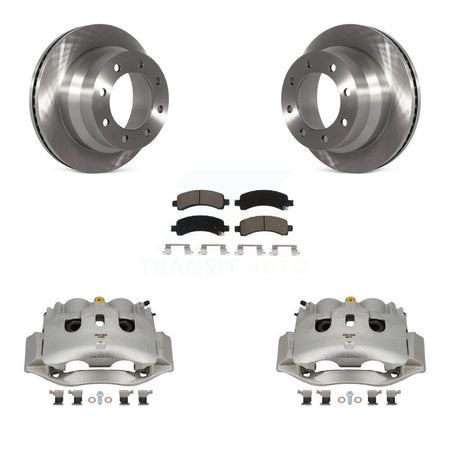 Rear Disc Brake Caliper Rotors And Ceramic Pads Kit For Chevrolet Express 4500 KC8-100717C