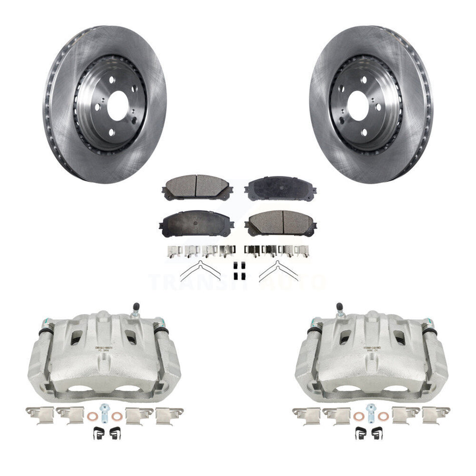 Front Disc Brake Caliper Rotors And Ceramic Pads Kit For Toyota Highlander Sienna Lexus RX350 KC8-100717T