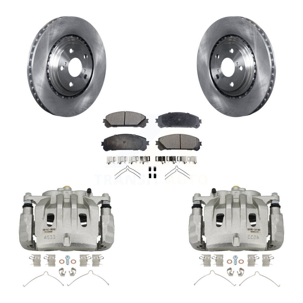 Front Brake Caliper Rotor Ceramic Pad Kit For Lexus RX350 Toyota Highlander NX300 NX200t KC8-100718T