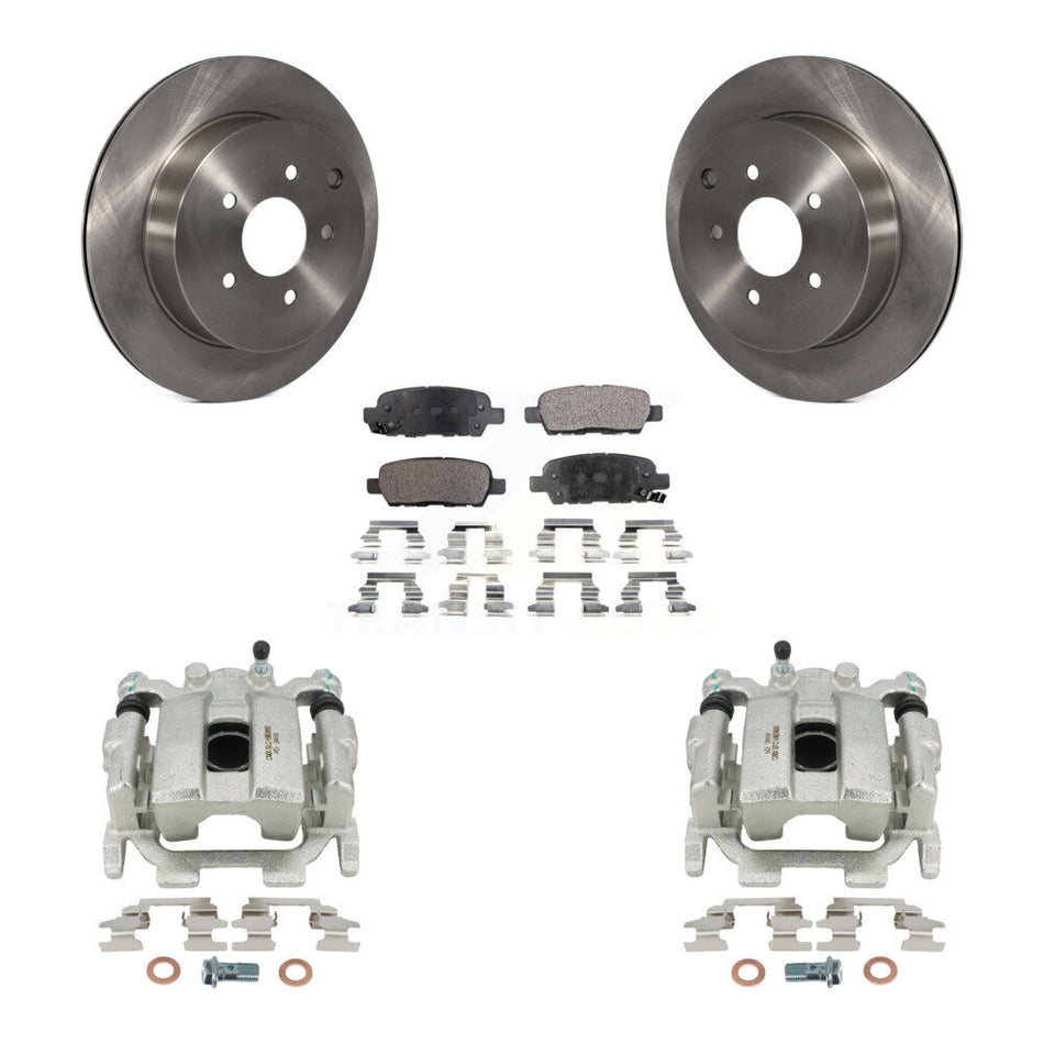 Rear Disc Brake Caliper Rotors And Semi-Metallic Pads Kit For INFINITI FX35 QX70 FX37 KC8-100719P