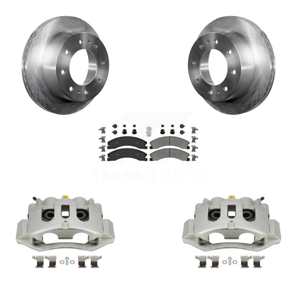 Rear Brake Caliper Rotor And Semi-Metallic Pad Kit For GMC Chevrolet Sierra 2500 HD 3500 KC8-100721N