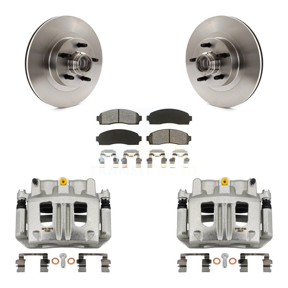 Front Disc Brake Caliper Rotors & Semi-Metallic Pad Kit For Ford Explorer Sport Trac RWD KC8-100721S