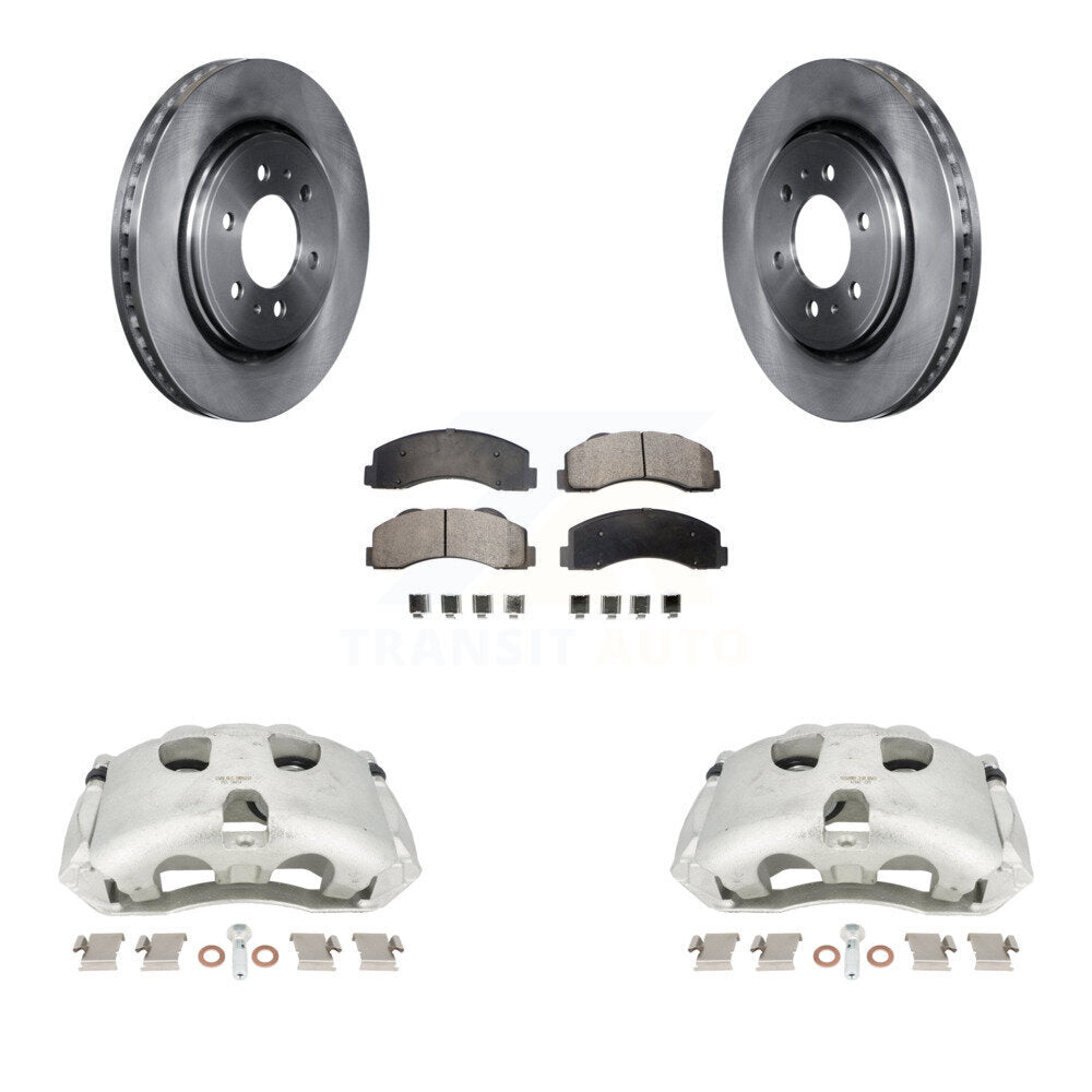 Front Disc Brake Caliper Rotors And Ceramic Pads Kit For Ford F-150 Expedition Lincoln Navigator KC8-100722T by Transit Auto