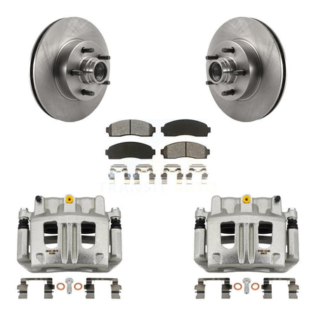 Front Disc Brake Caliper Rotors And Semi-Metallic Pads Kit For 2010-2011 Ford Ranger RWD KC8-100724S