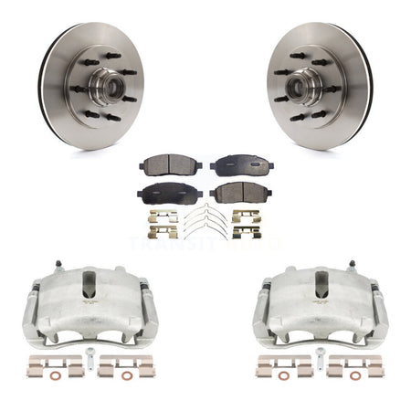 Front Disc Brake Caliper Rotors And Semi-Metallic Pads Kit For 2004 Ford F-150 RWD With 7 Lug Wheels 11th Digit Of Vin Is C KC8-100726P by Transit Auto