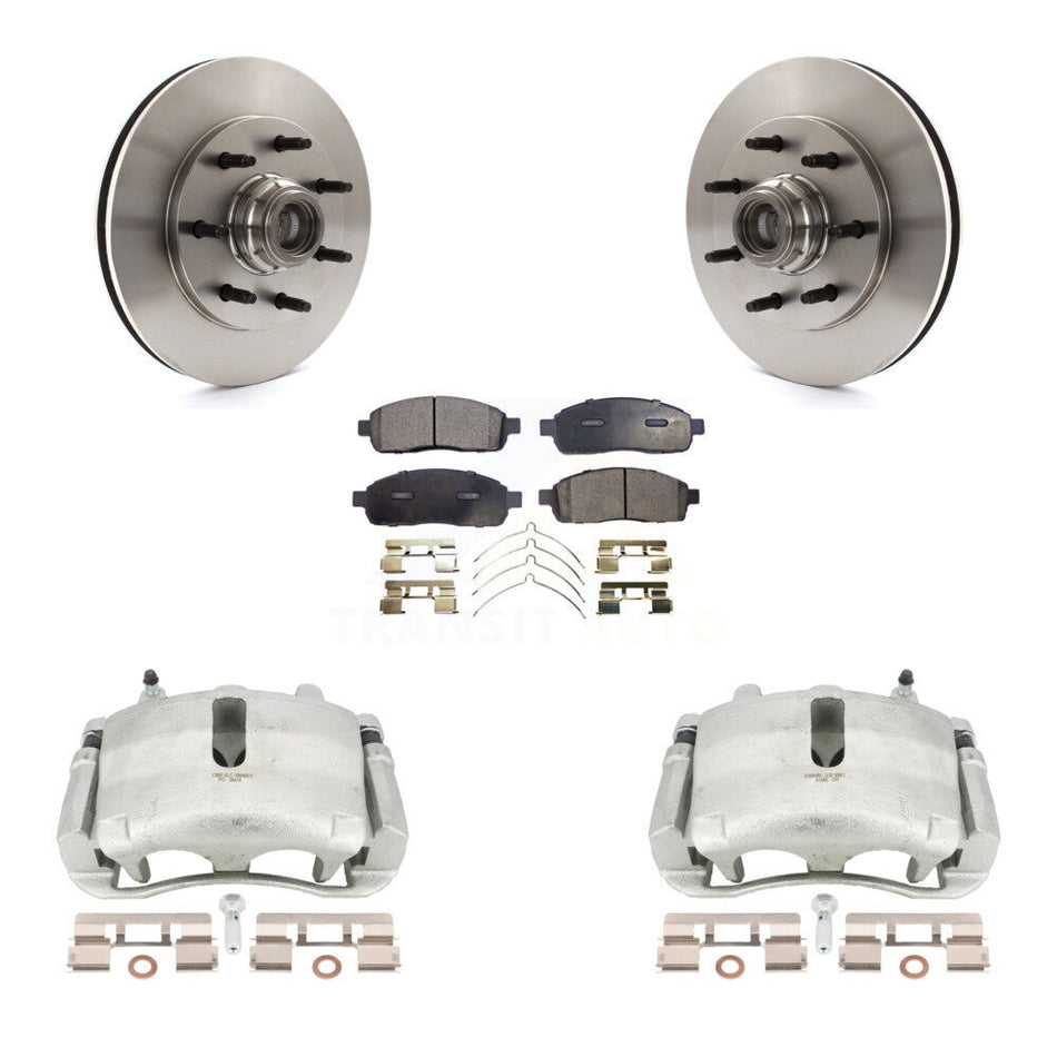 Front Disc Brake Caliper Rotors And Semi-Metallic Pads Kit For 2004 Ford F-150 RWD With 7 Lug Wheels 11th Digit Of Vin Is C KC8-100726P by Transit Auto